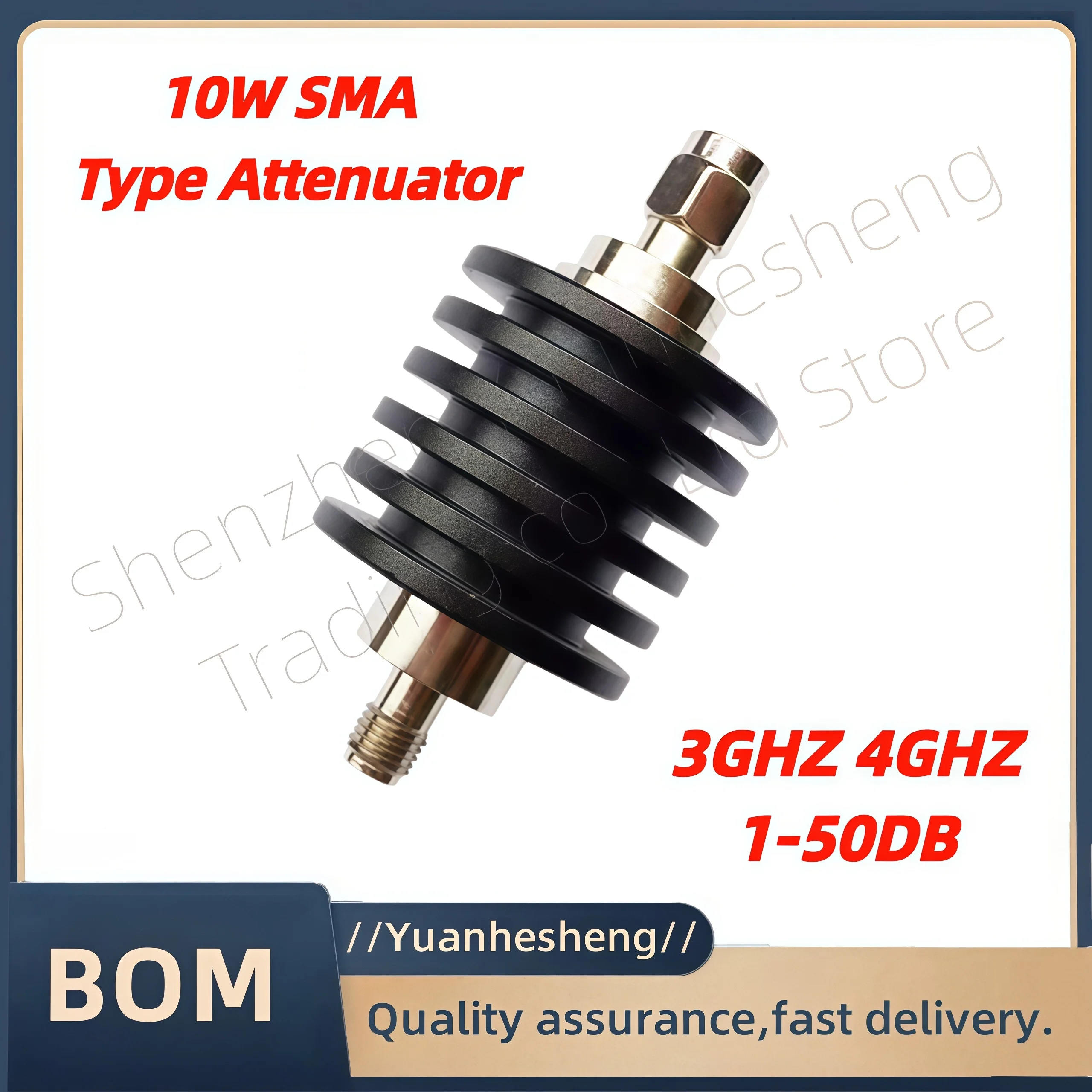 

Аттенюатор типа SMA, 10 Вт, DC-3G/4 ГГц, 1/2/3/5/6/10/15/20/30 дБ/40 дБ/50 дБ, коаксиальный фиксированный аттенюатор