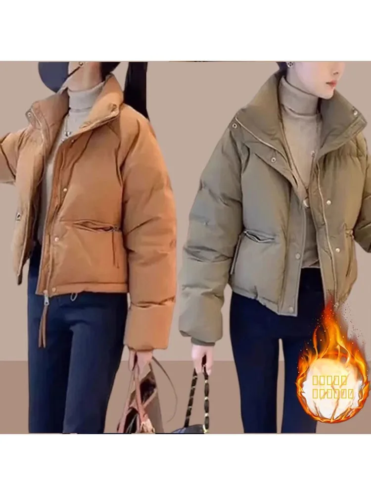 Kurtka damska Thiened ort Bread Sle Cotton Jaet, ciepła, codzienna, w stylu militarnym, idealna na zimę, nowość, amerykańska, z bawełny...