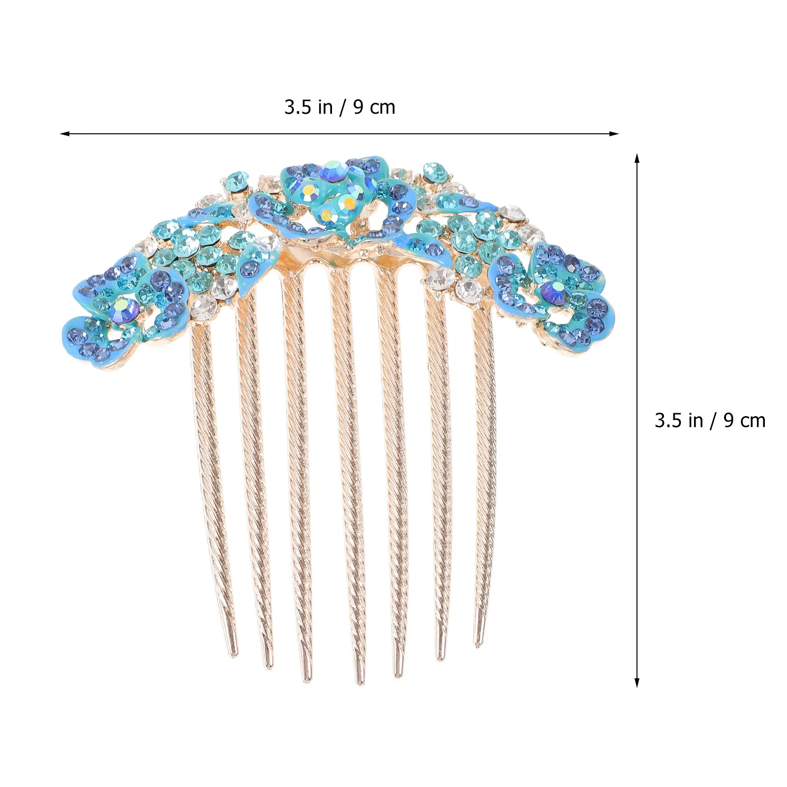 Rhinestone Flower Hair Comb Clip Elegant Secure Hold Side Hair Comb for Wedding Bridal Styling Accessories for Women