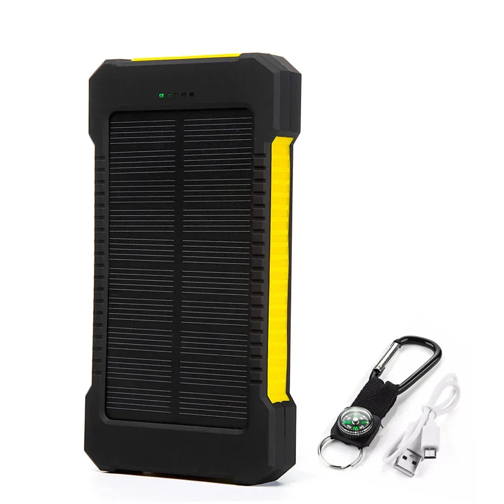 

НОВЫЙ CCC 20000 мАч портативный внешний аккумулятор Power Bank светодиодный фонарик SOS с быстрой зарядкой солнечный аккумулятор для умного мобильного телефона