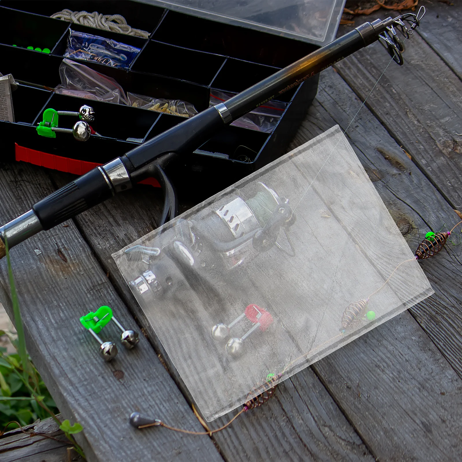 

50pcs Water Soluble Bag Carp Fishing Bait Bags Tackle Pouch Mesh Wrap For Bait Handling Storage Fishing Gear Organizer