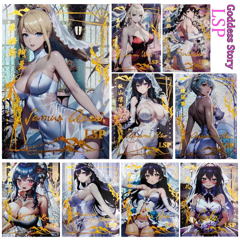 Goddess Story DIY Foil stamping signature wedding card USS St Louis Sonoda Umi Ayanami Rei Barghest Bronya Refractive brilliance