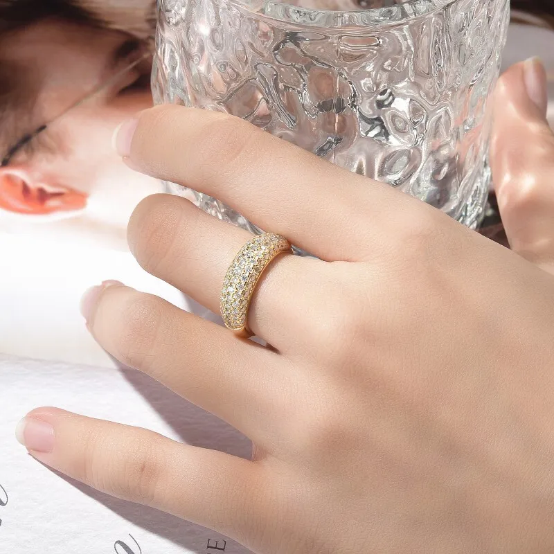 Butterflykiss 18k مطلي المرأة مويسانيتي كامل خاتم أصفر 925 فضة غرامة مجوهرات الزفاف خواتم الماس للنساء #5