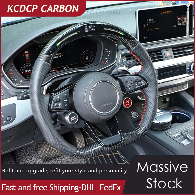 

For Audi A3 A4 B9 A5 A1 A6 A7 RS3 RS4 RS5 S3 S4 S5 A8 TT R8 Q5 Q7 Upgrade New TT R8 Complete Carbon Fiber Steering Wheel