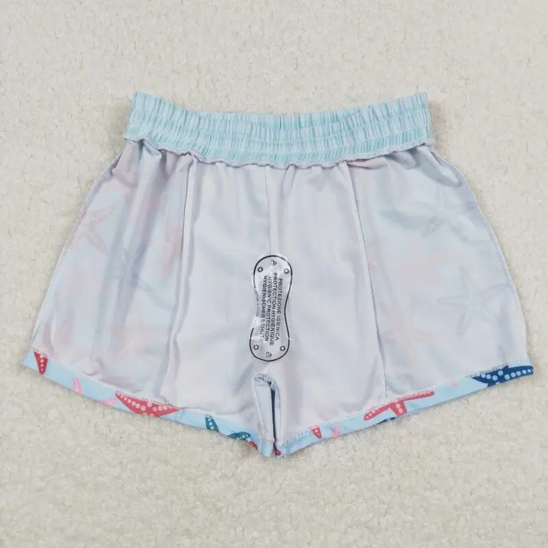 3.3yan New rts baby summer boys beach shorts wholesale boutique starfish plaid boys swimming trunks