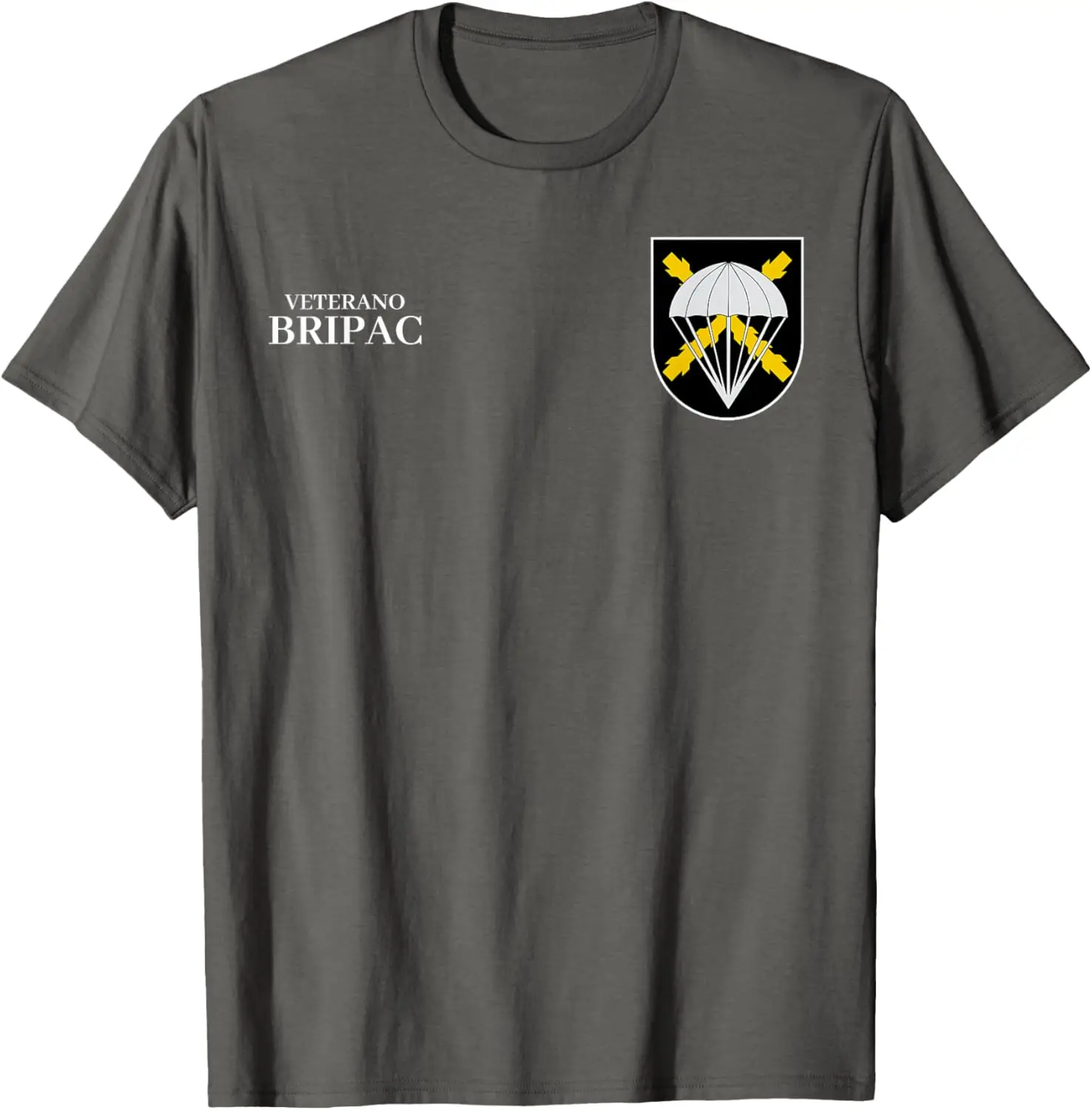 BRIPAC Veterano Ejército Español Paraca T-Shirt Short Sleeve Casual 100% Cotton Shirt