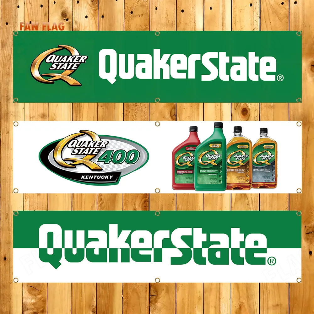 

60X240cm Quaker State Motor Oil Flag Motorcycle Racing Car Engine Oil Garage Car Banners Tapestry Flag Garage or Outdoor Decor