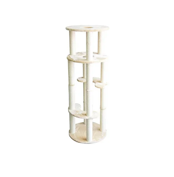 Natural Sisal Woven Pet Furniture Cat Tower Four Seasons Universal Jumping Platform Columns Cat Tree