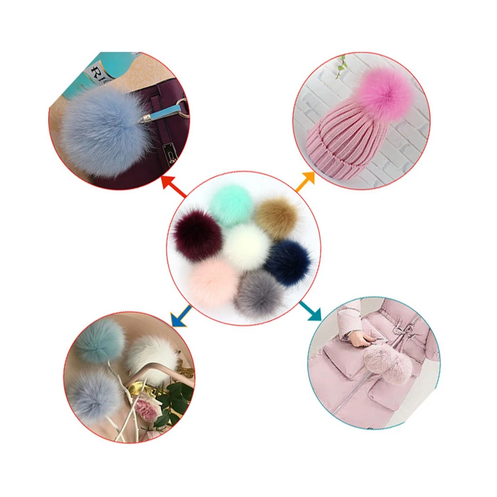 

12 Pcs Ball Bag Charms Pompom Sweater Chain Accessories Scarves Artificial Elastic Cord Non Fading Perfect Gift