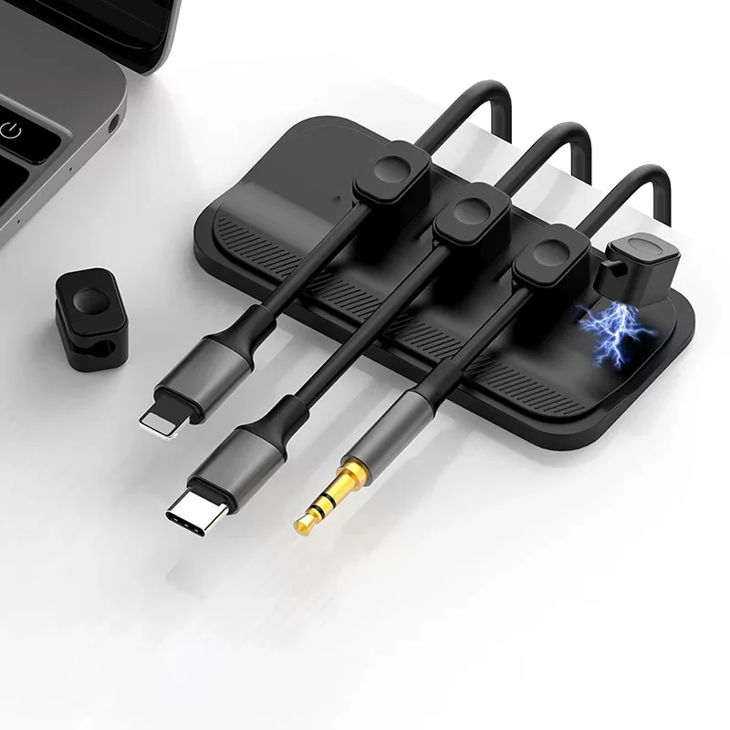 Magnetic Cable Management Cable Holder Clips Desk Multipurpose Cord Keeper Clips Mouse Keyboard Wire Organizer For Office Home