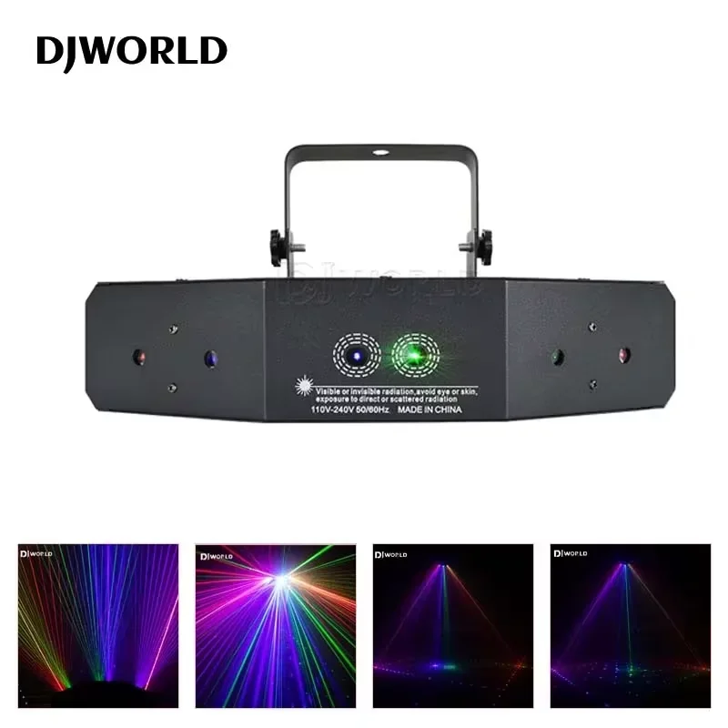 6 occhi RGB Scansione a colori Gobo Light Luci ad effetto scenico DMX512 per DJ Disco Bar Party Proiettore di controllo di nozze