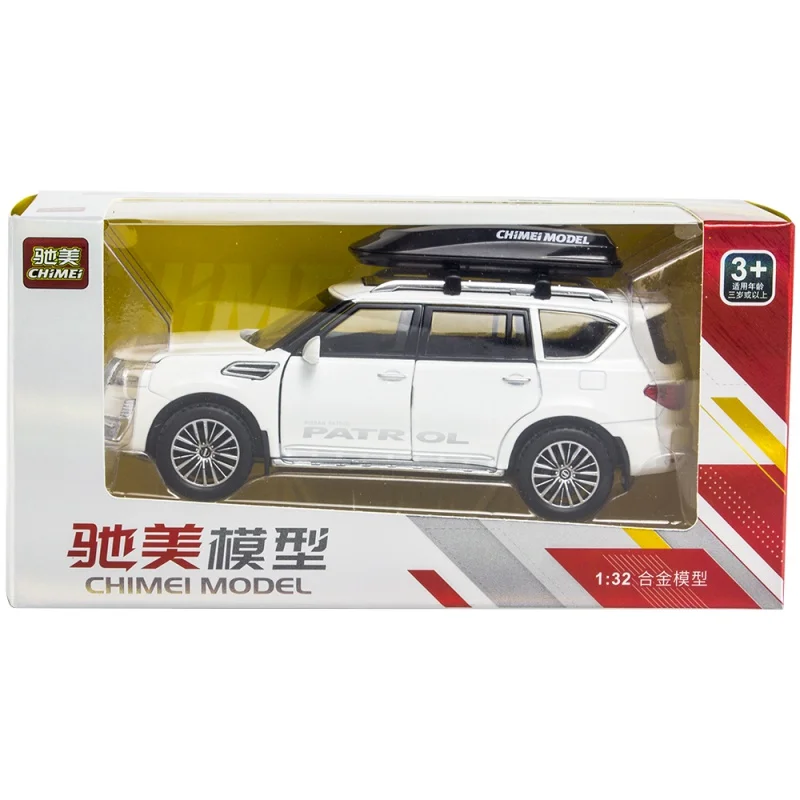 1:32 Handmade Car Scale Model Pull Back Alloy Almost Real Patrol Y62 SUV Model Car With Detachable Luggage Rack