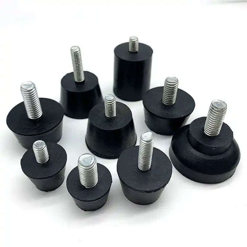 2-20Pcs Rubber Adjustable Feet Pad M6 M8 M10 With Screw Table Chair Balck Leveling Foot Pad Furniture Leg Anti-shock Protection