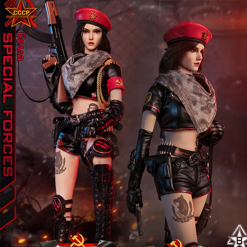 IN STOCK FLAGSET FS-73048 1/6 Red Alert Soviet Sniper Action Figure 12'' Female Soldier Action Figurine Full Set Model Toy