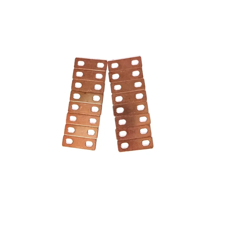 16pcs Copper BusBars Battery 27mm Hole Central Pitch Clip Strap Connector Contact M6 For LiFePO4 Lithium Cells