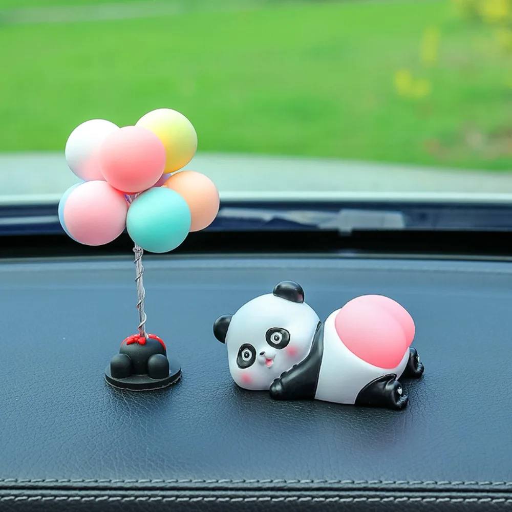 

Cute Cartoon Car Ornaments Creative Design Funny Style Car Interior Ornaments Happy Decompression Panda Pig