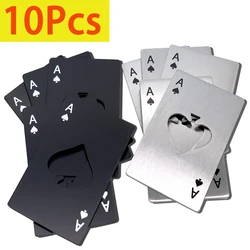 10Pcs Poker Card Bottle Opener Ace Of Spades Bottle Opener Stainless Steel Can Opener Beer Opener Dining Gadgets Kitchen Tool