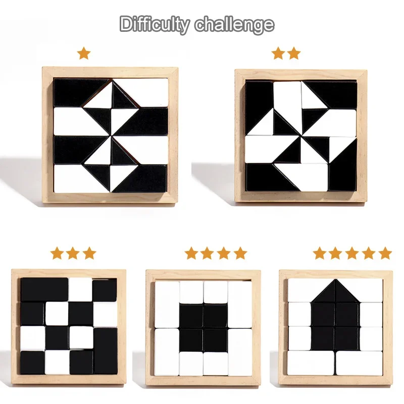 DIY Wooden Hide Puzzle Montessori Logical Thinking Training Hidng Board Games Educational Toys For Children Kids
