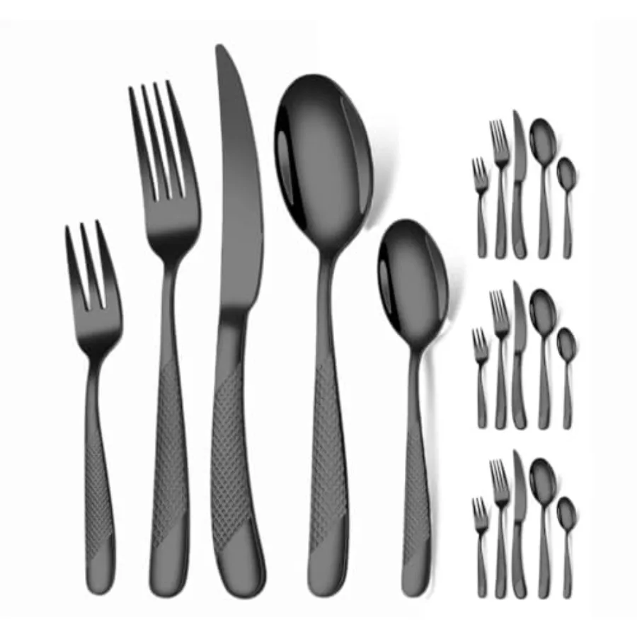 

20-Piece Cutlery Set - Stainless Steel Cutlery for 4 with Dinner Knife/Forks/Steak Spoons - Man