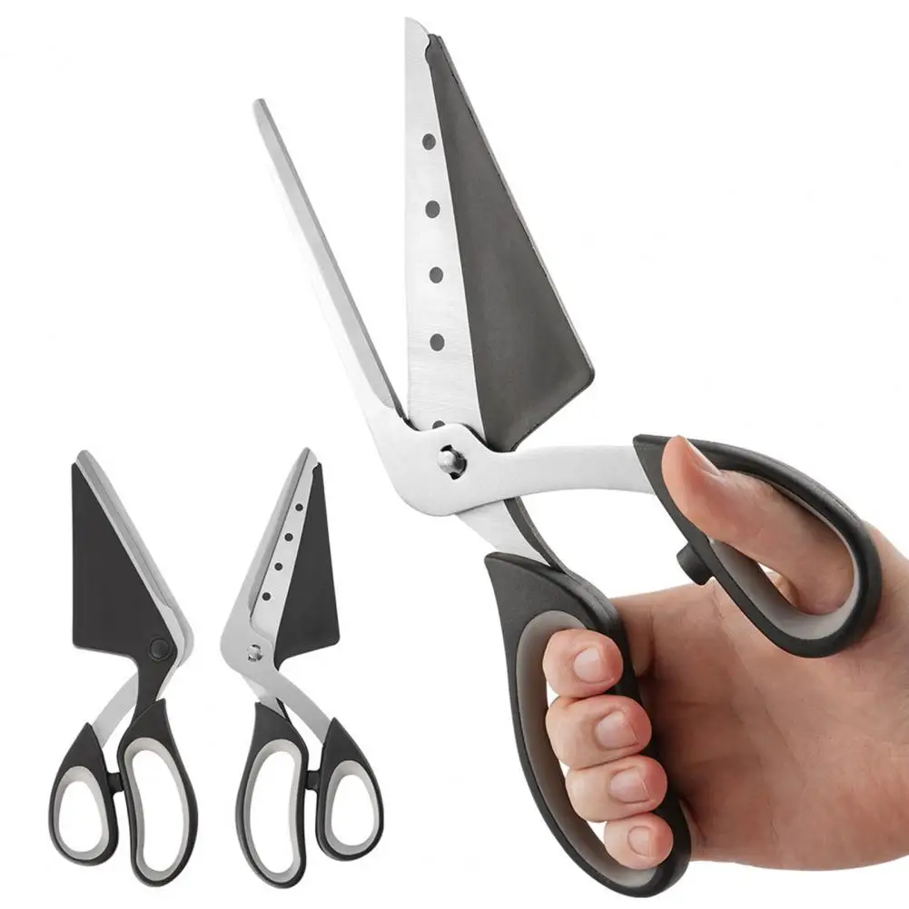Easy Cutting Pizza Spatula Slicer Tools Pizza Scissors with Removable Spatula Stainless Steel Blades Kitchen Shears