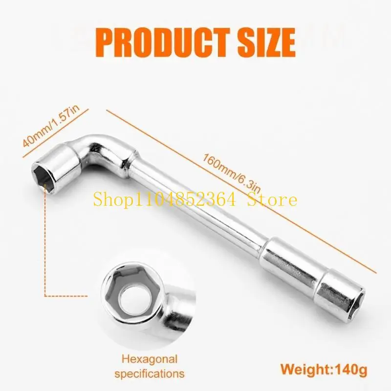 

652F Double Head Spanner Hexagonal Socket Wrench Durability Carbon Steel Build NonSlip Grip Tool for Compactly Space Repairs