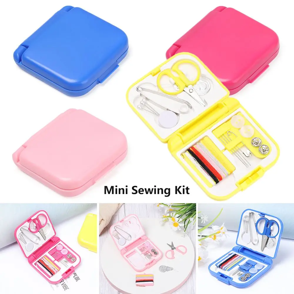 Portable Professional Thimble Buttons DIY Tool Needle Threads Box Mini Sewing Kit Household Organizer Storage Bags