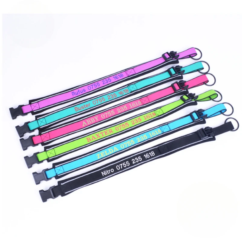 Персонализированный Потерянный Ошейник Для Собак, Вышитый Мягкий Нейлон