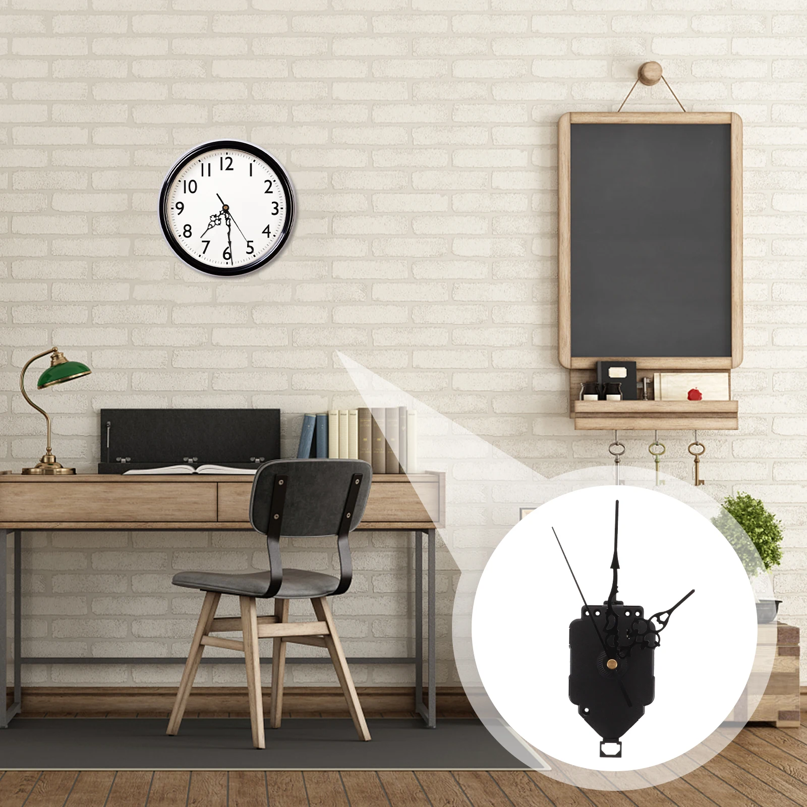 

Silent Quartz Clock Movement 6168 DIY Wall Clock Kit Home Repair Black Box Shaft 12mm Powered Replacement Plastic Analog