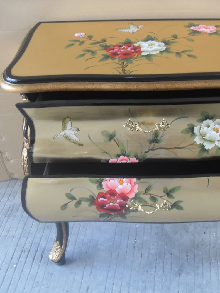 Furniture Palace Hand Painted Two-Drawer Table Foyer Entrance Cabinet Furniture