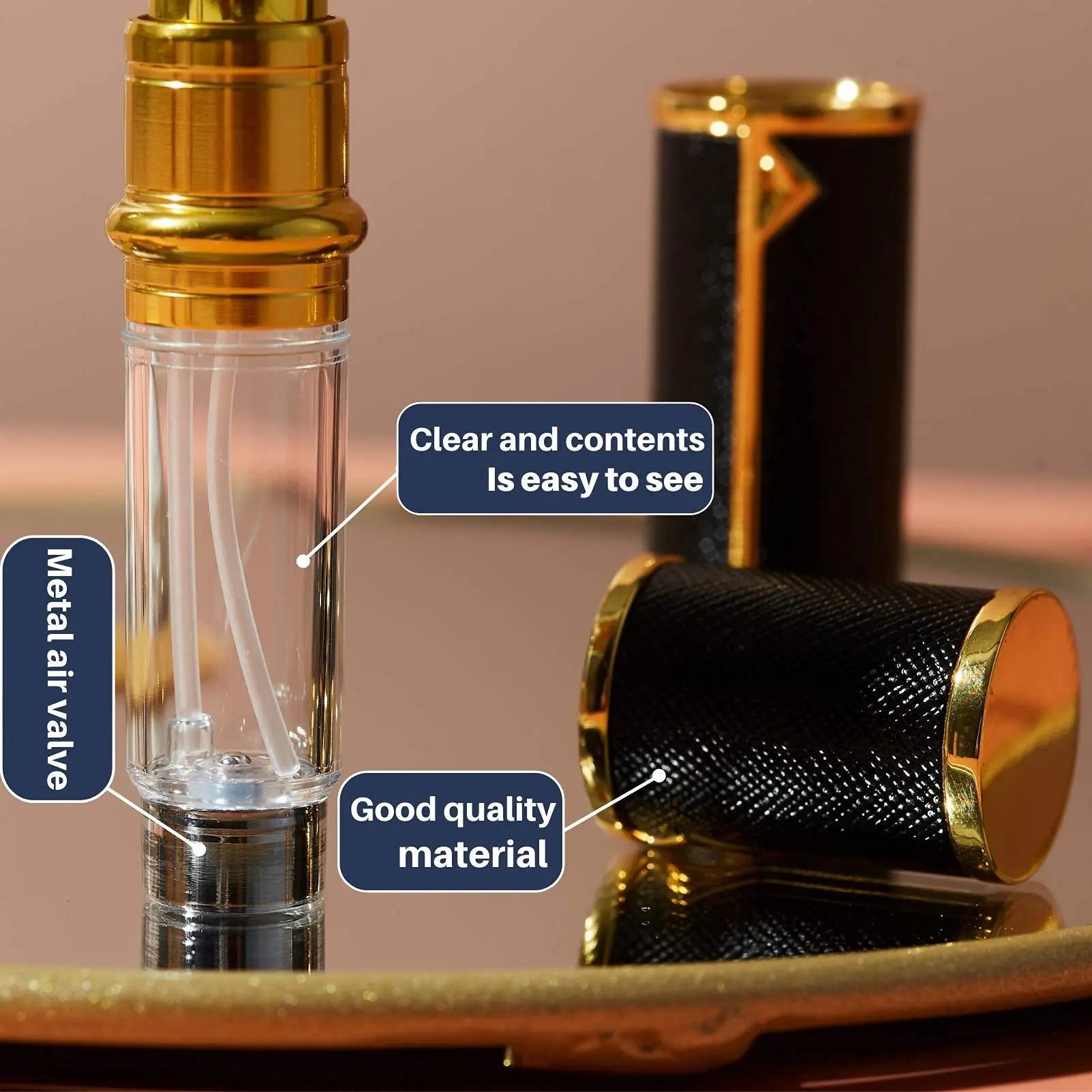 10 قطع 5 مل زجاجة عطر محمولة قابلة لإعادة الملء، زجاجة عطر جلدية قابلة لإعادة الملء للسفر والعمل