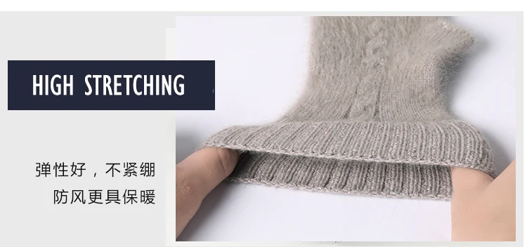 Nerz Kaschmir Herbst Winter Handschuhe Kabel Nahtlose Bequeme Fingerlose Warme Waschbär Wolle Handschuh Daumen Loch Handschuhe Weibliche Schöne – Detail 25