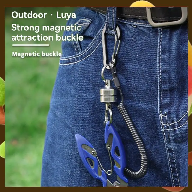 

Retractable Rope Buckle Magnetic Rope Buckle For Outdoor Fishing, Mountaineering-Retail