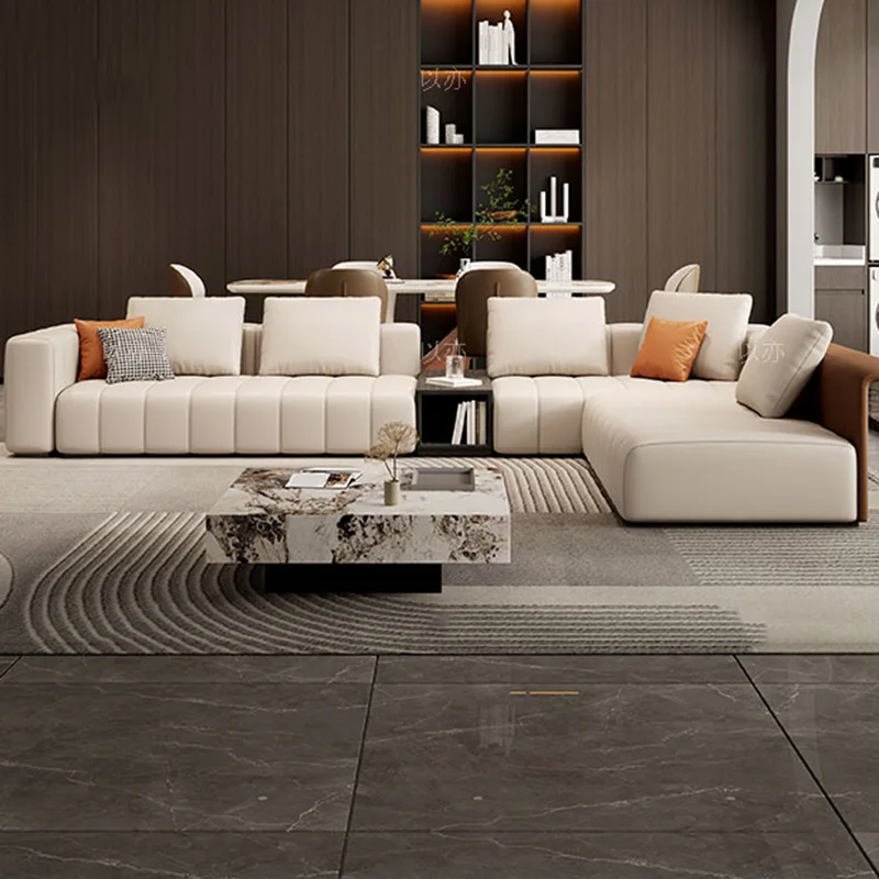 Modern Leather Living Room Sofas Modular Couch Sectional Floor Seats Office Sofas Sleeper Woonkamer Banken Salon Furniture