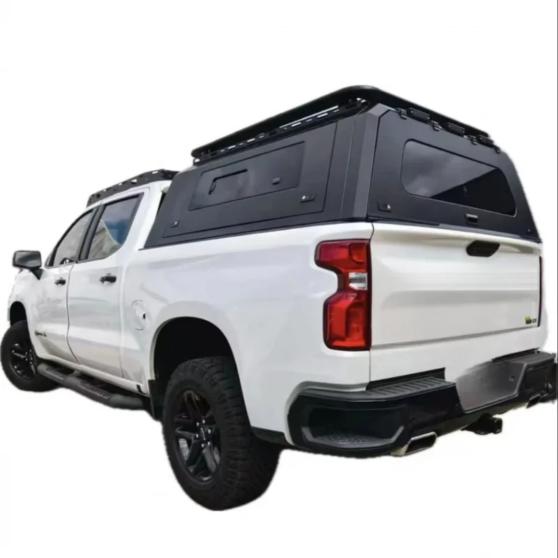 High Quality Heavy Duty Waterproof Anti Rust Aluminum Hardtop Smart Cap Camper Shell Truck Canopy For Chevy Silverado Pickup Uti