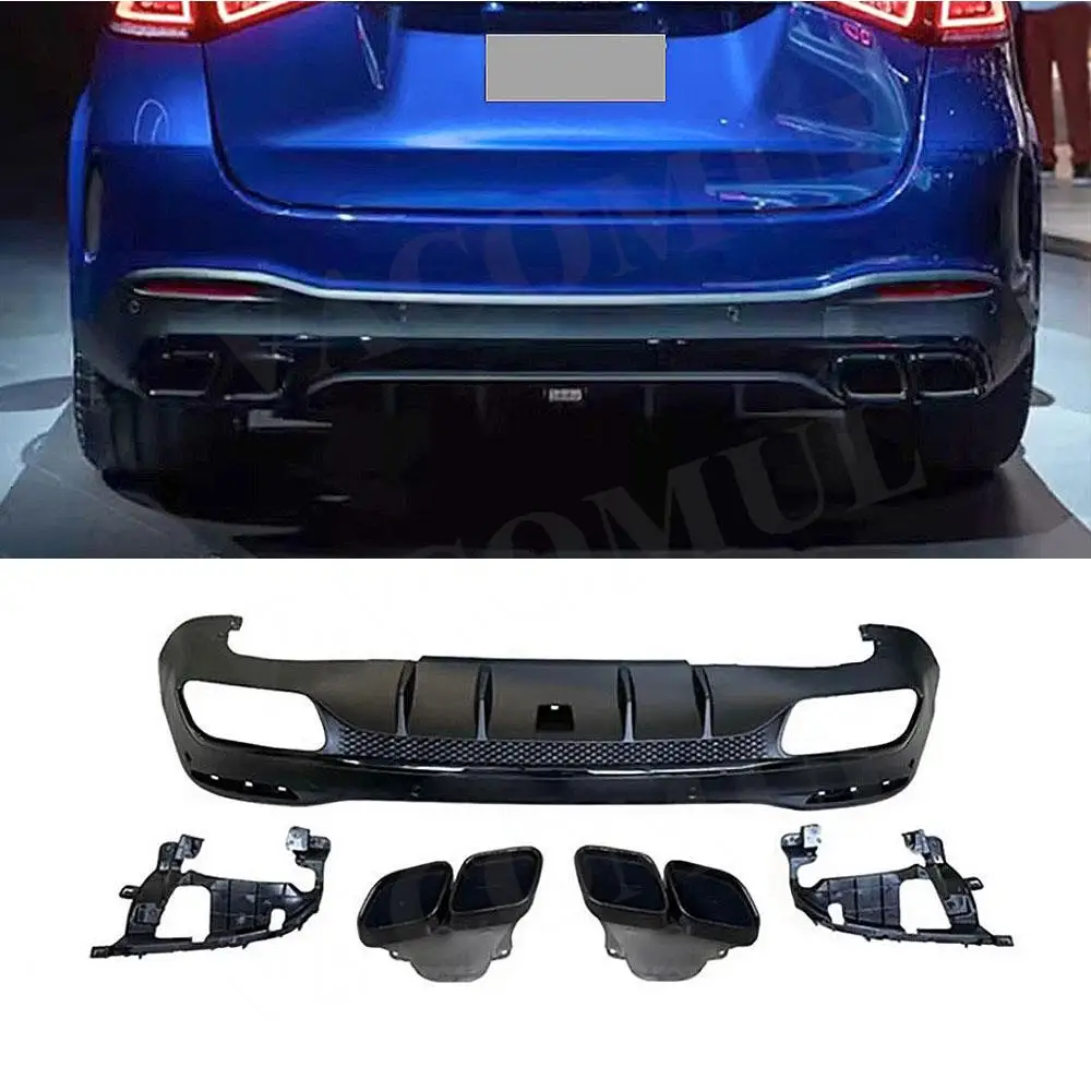 VACOMUL For Mercedes Benz GLE GLS V167 X167 GLE63 AMG2020+ Car Rear Bumper Lip Muffler Exhaust Tip Splitter Diffuser With Hole