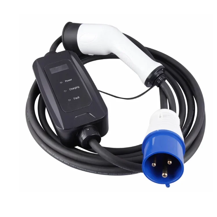 Mode 2 IEC62196-2 Plug Adapter 16A/32A Portable Ev Dc Fast Charger For Electric Vehicle