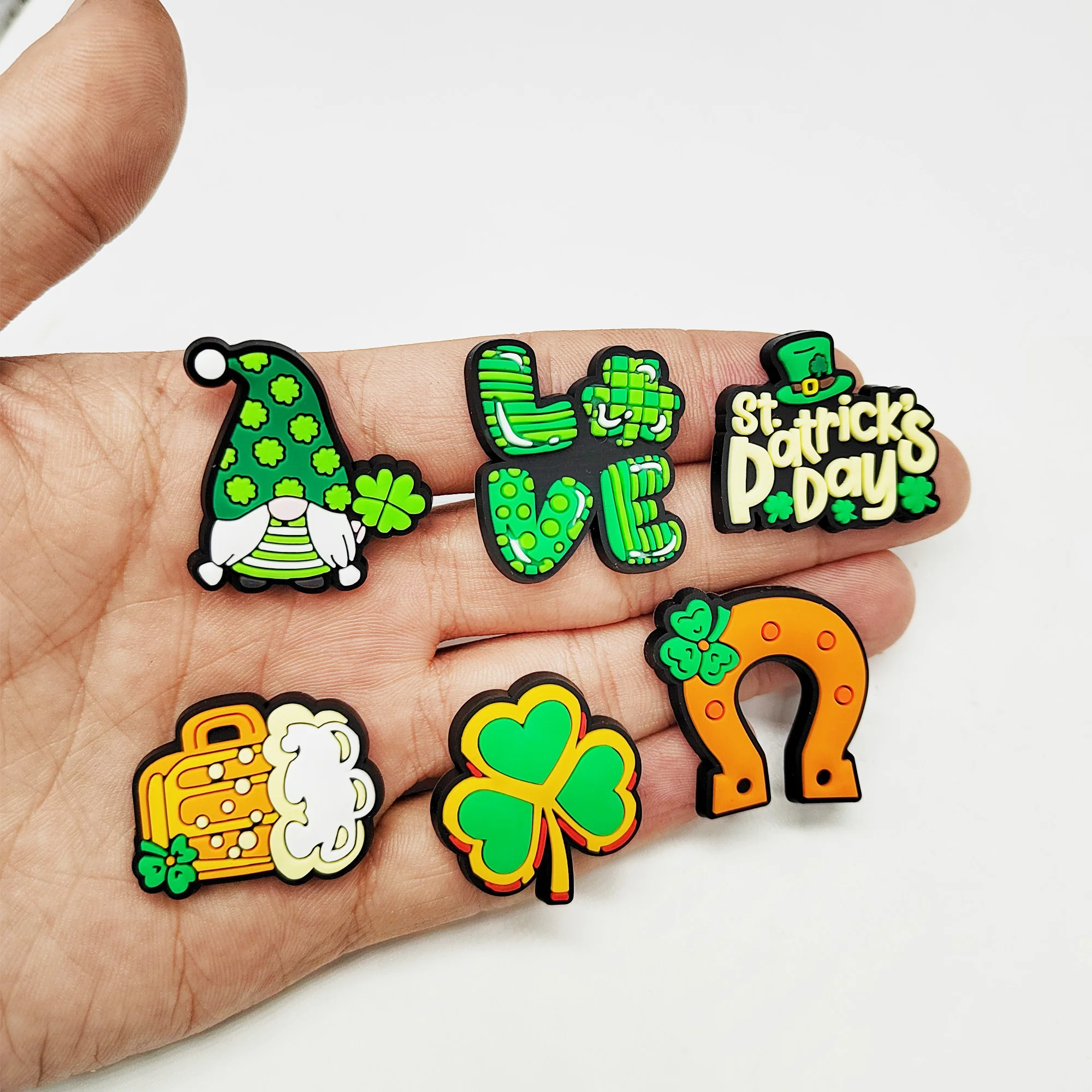 1 stücke st. Patrick's Day Serie Schuh Charms Designer für Schuh zubehör Träume für klassische Clog Kinder Weihnachts geschenk heißen Verkauf