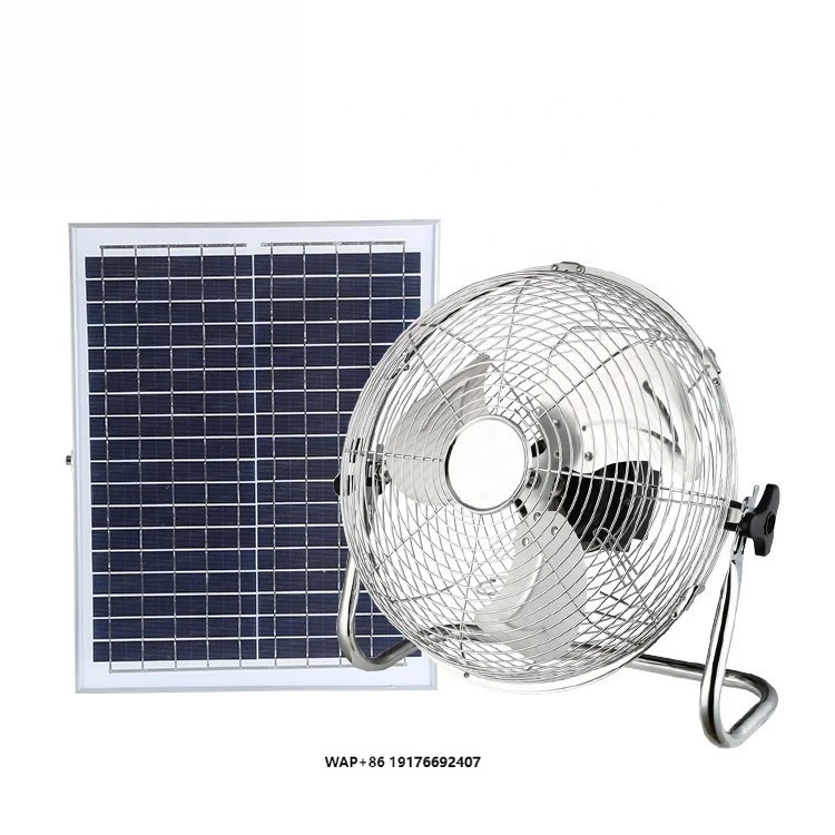 Energy Saving Home Portable Solar Powered Fan Stand Rechargeable Solar Fan