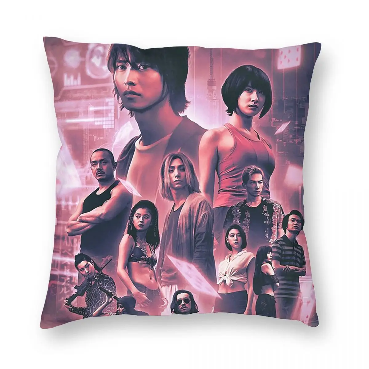 TV Shows Alice In Borderland Square Pillowcase Pillow Cover Cushion Decor Comfort Throw Pillow for Home Living Room