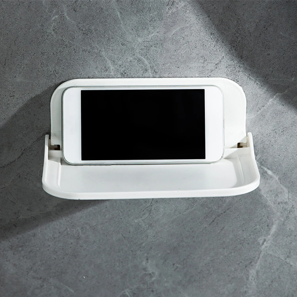 

2Pcs Foldable Wall Shelves Adhesive No Drill Storage White Dorm Bathroom Kitchen Bedroom Hotel Balcony Thickened Strong