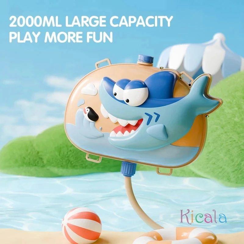 حقيبة ظهر ذات سعة كبيرة ألعاب مائية مسدس مياه كرتوني في الهواء الطلق لعبة حمام السباحة على الشاطئ هدايا عيد ميلاد للأطفال ألعاب صيفية للأطفال #4