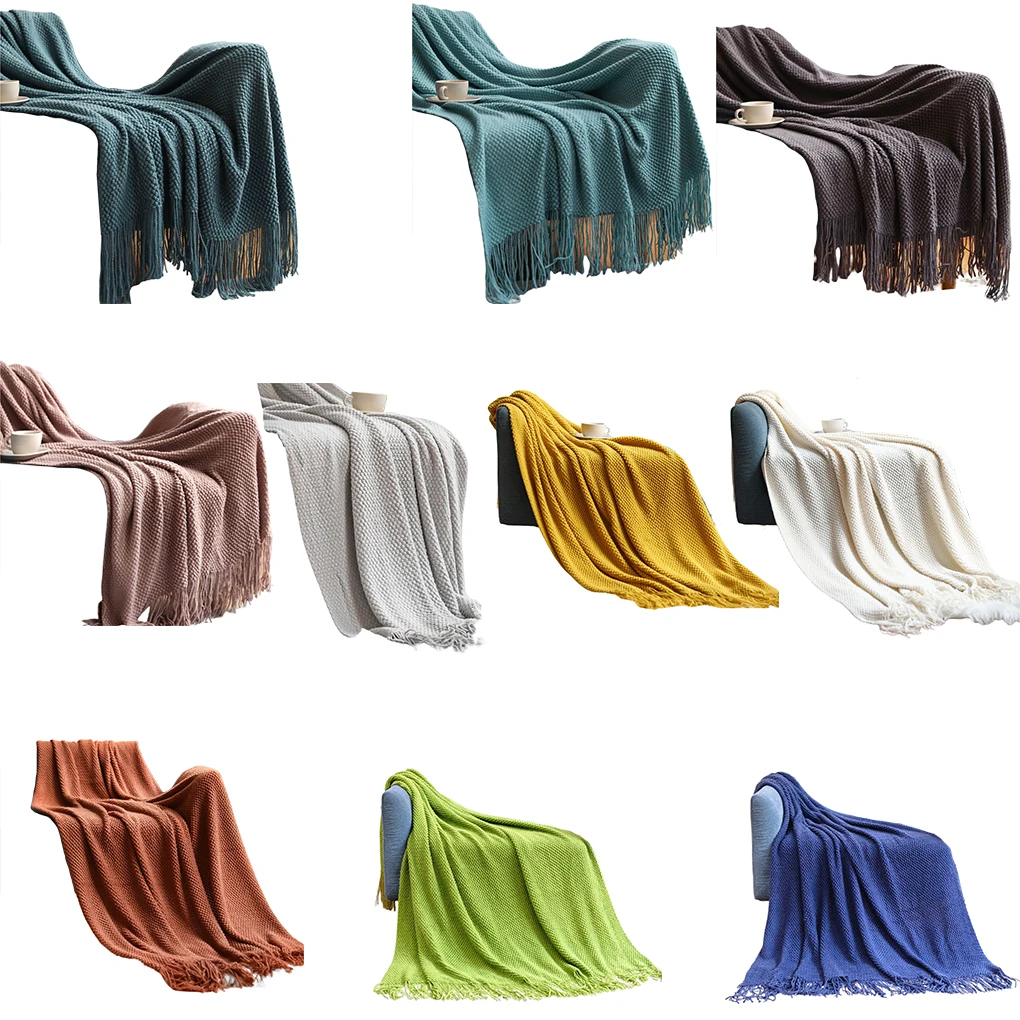 Acrylic Fiber Sofa Blanket Washable Replacement Home Office Blankets