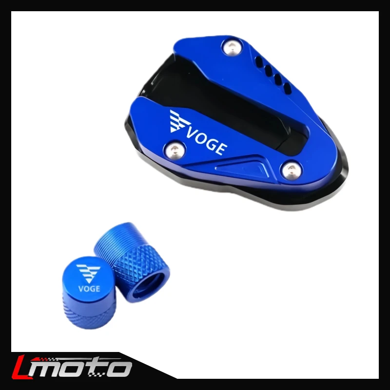 

For LONCIN VOGE 500AC 500 525 AC 525R RR600S 525RR Motorcycle Side Stand Enlarged Plate Kickstand & Tire Valve Caps Accessories