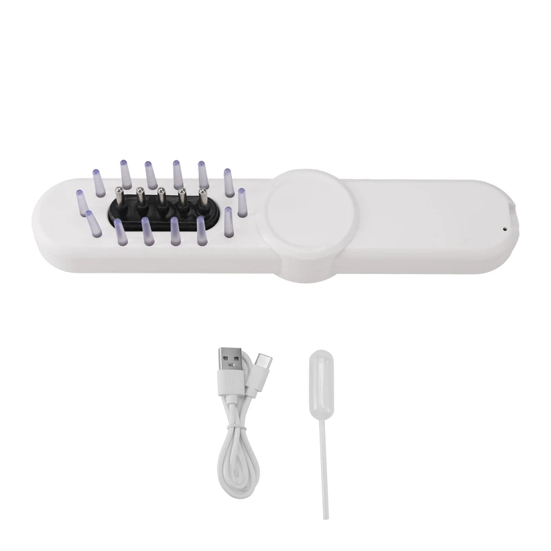 Electric Hair Oil Applicator With Red Blue Light For Women Men Sturdy Multifunctional Handheld Heads Scratcher Massager