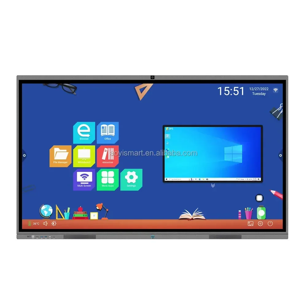 Classroom 4k 65" 75" 85" Smart Board Digital LCD Meeting/teaching Interactive Whiteboard Conference System Digital Blackboard