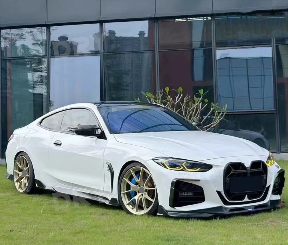 

Dry Carbon Fiber Car Front Air Flow Cover Side Fender Intake Vent Trim Splitters Wing For BMW 4 Series G22 G23 2-Door 2021+ FRP