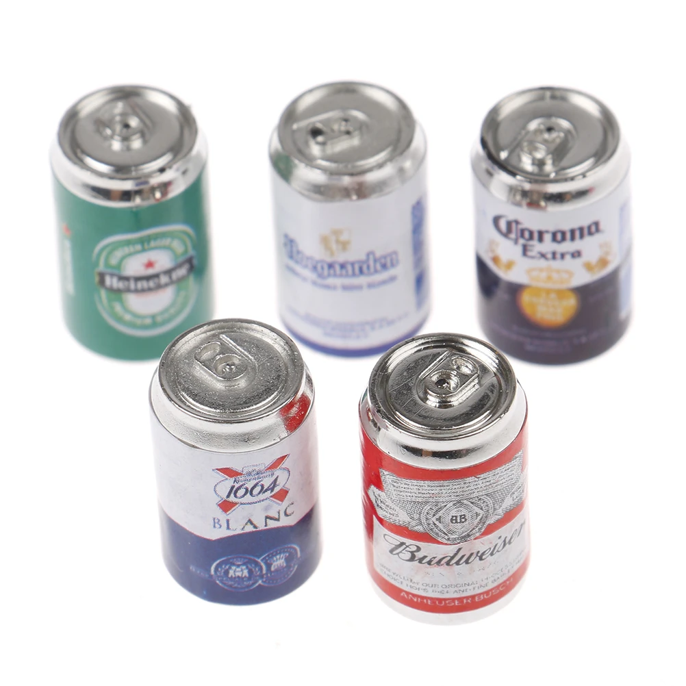 5Pc 1/12 casa delle bambole Mini lattine di birra Soda per 1/6 accessori per bambole decorazione alimentare in miniatura chambre fille action figures