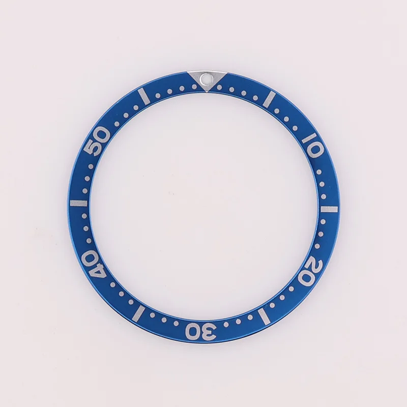 38MM White Seiko Aluminum Watch Bezel Insert for Cases NH36 NH35 Movement Men's Replacement Parts