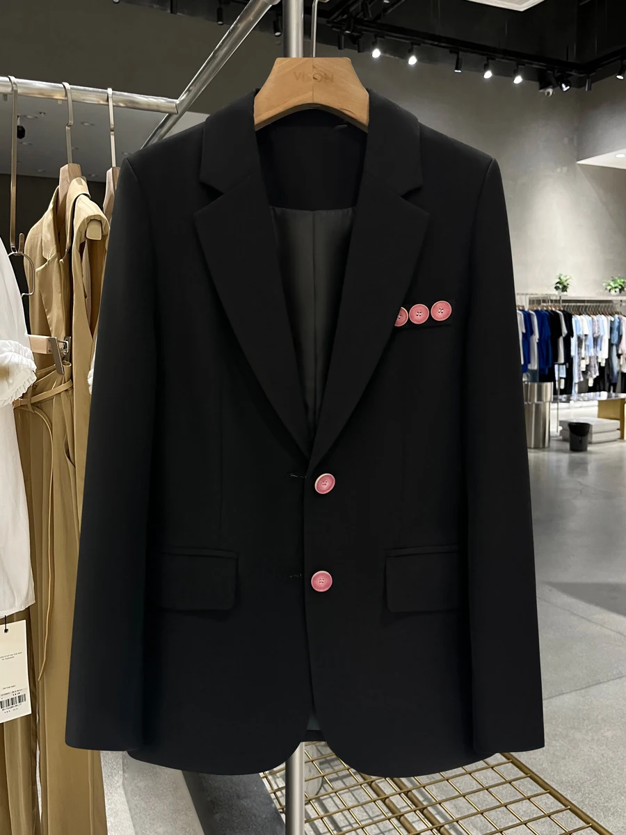 

Женский приталенный модный пиджак Ele Bla в стиле ретро, весна-осень, новый, в гонконгском стиле, для западного рынка