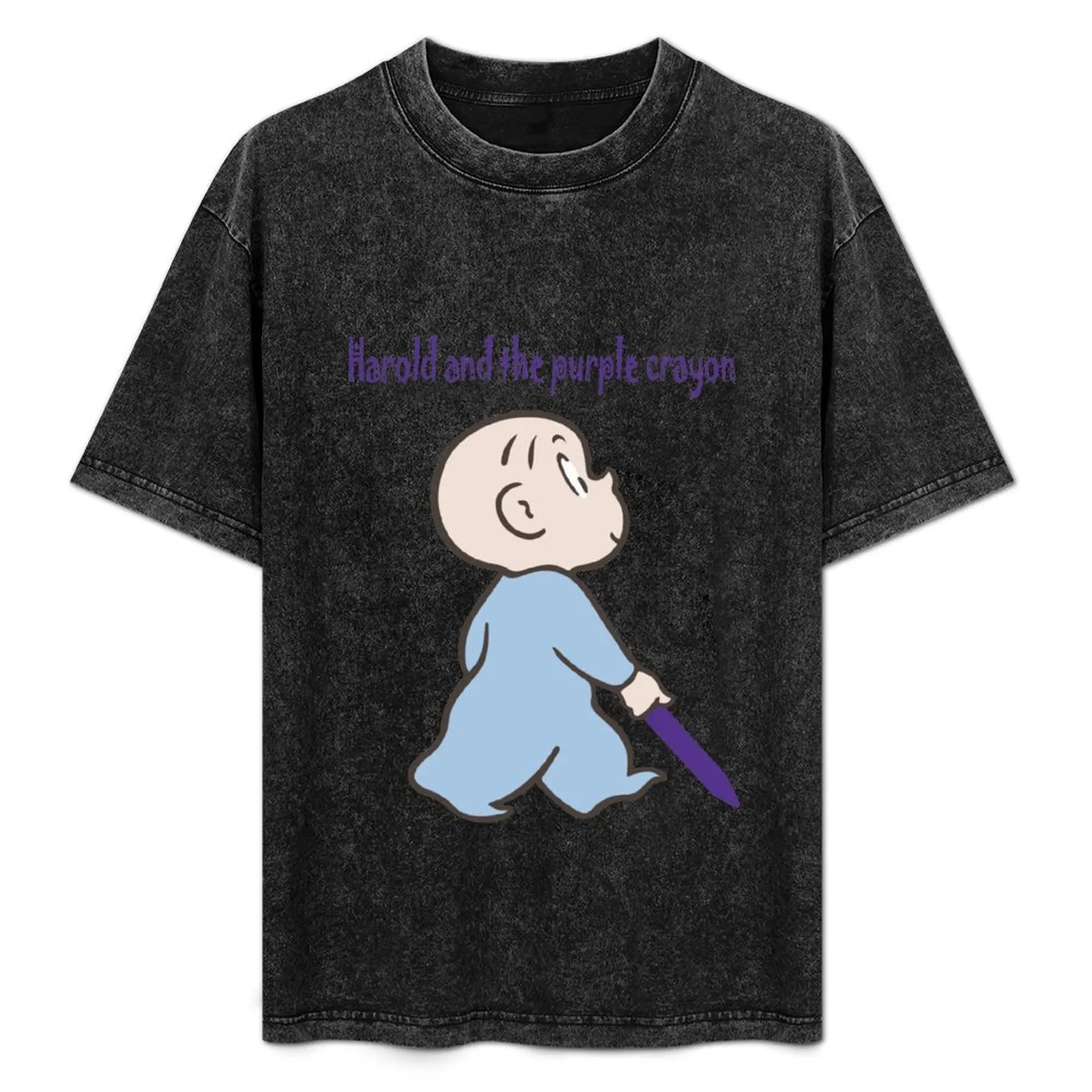 Harold and the purple crayon T-Shirt plain quick drying cotton t shirt men